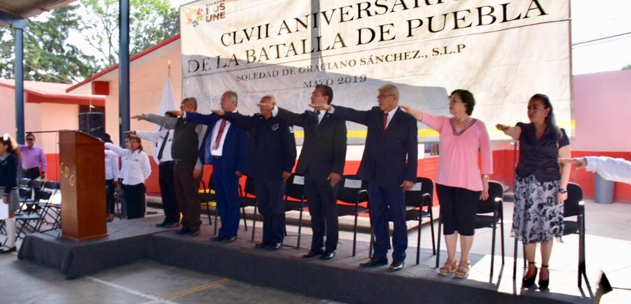 Realizan homenaje cívico por Aniversario de la Batalla de Puebla