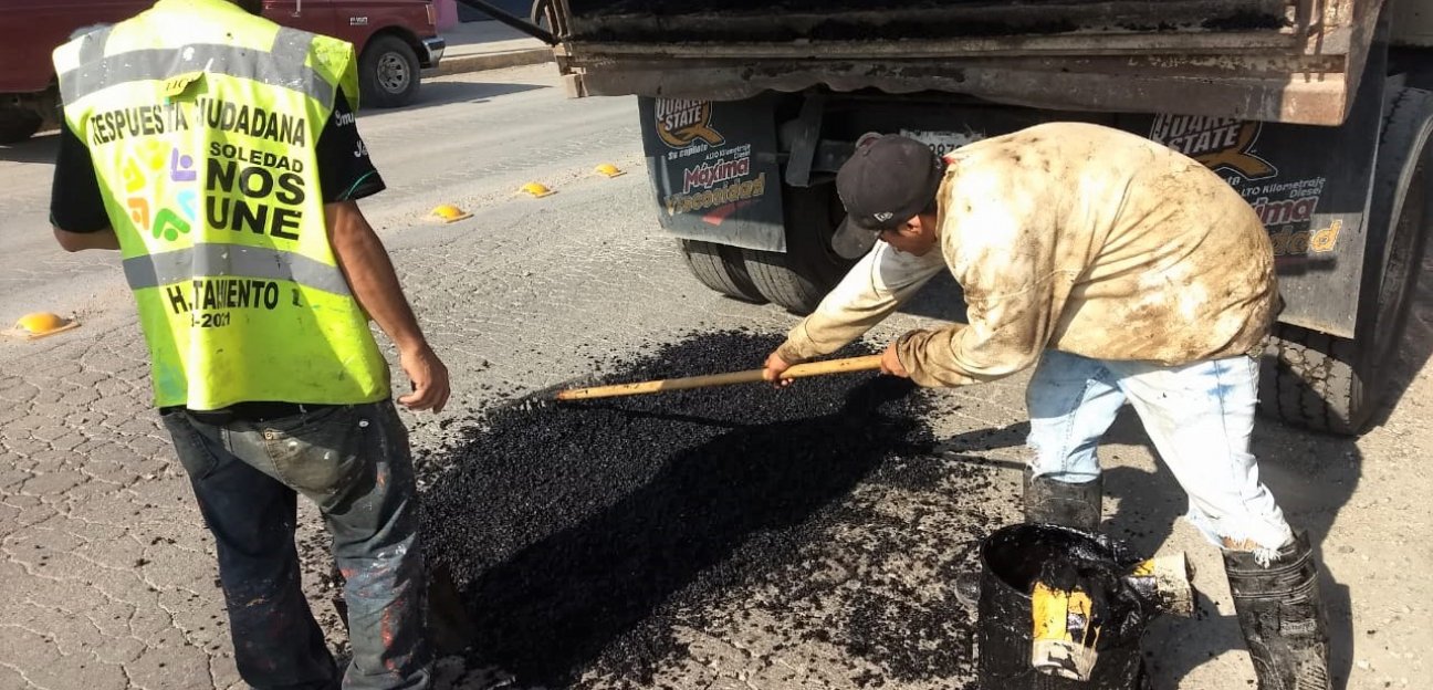 Más de 9 mil metros cuadrados se han atendido en programa permanente de bacheo 