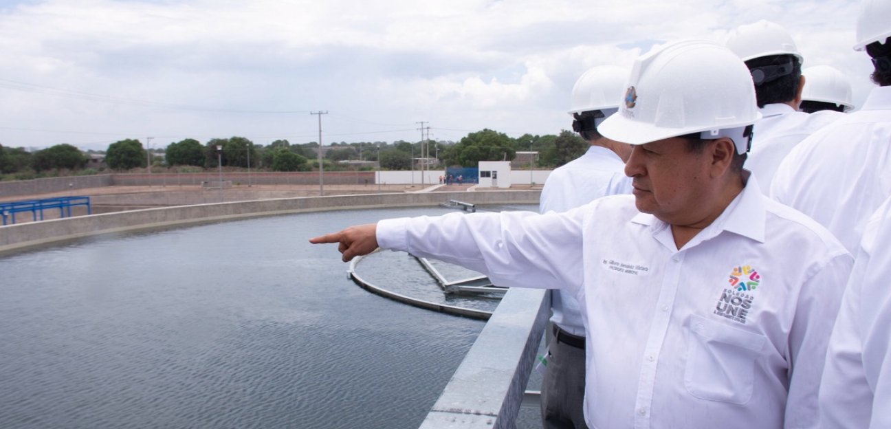 El alcalde de Soledad supervisa las obras de la planta tratadora El Morro