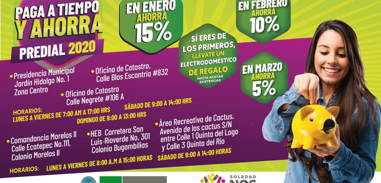 Todo listo para recibir el pago del impuesto predial en Soledad