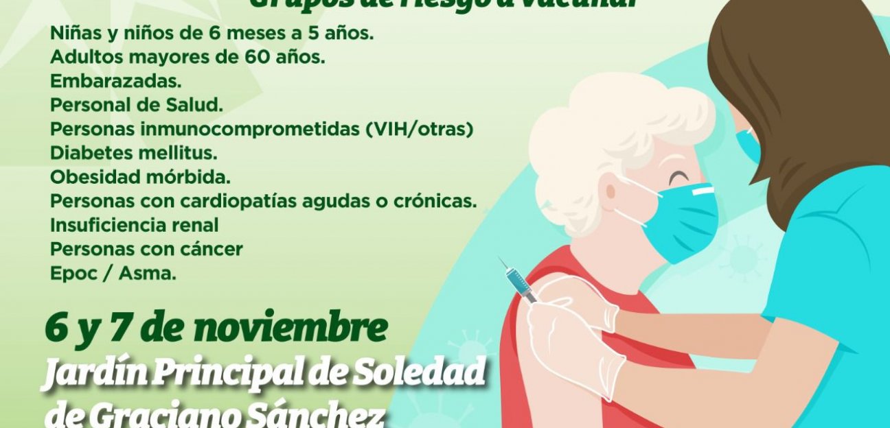 Instalarán módulos de vacunación contra la influenza estacional en Soledad 