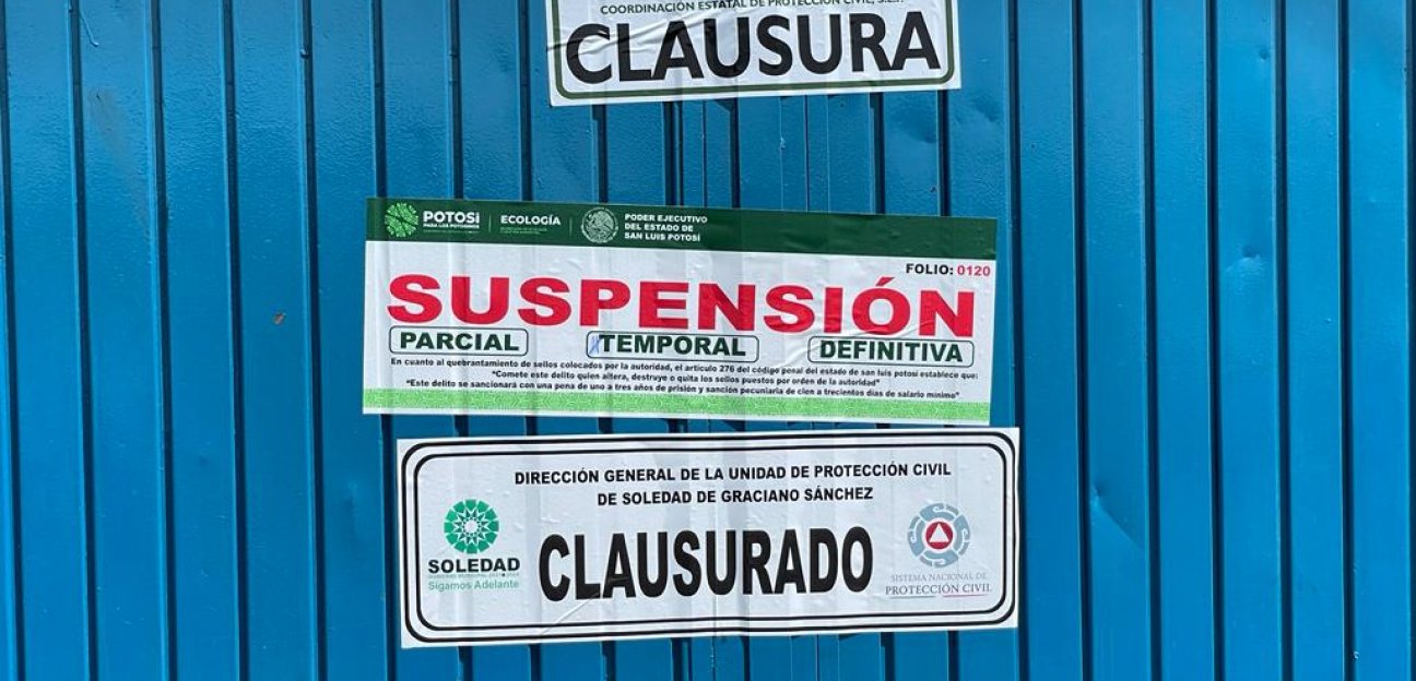 Ayuntamiento de Soledad clausura pozo ubicado en la carretera Matehuala