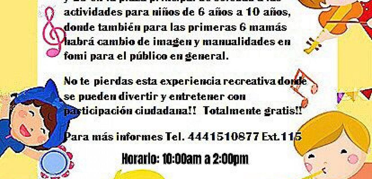 Participación Ciudadana invita a las actividades de verano que se ofrecerán en la plaza principal de Soledad cada lunes del mes de julio