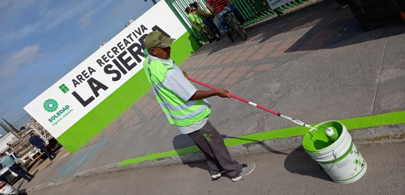 Soledad de Graciano Sánchez sigue adelante en el mantenimiento de áreas recreativas