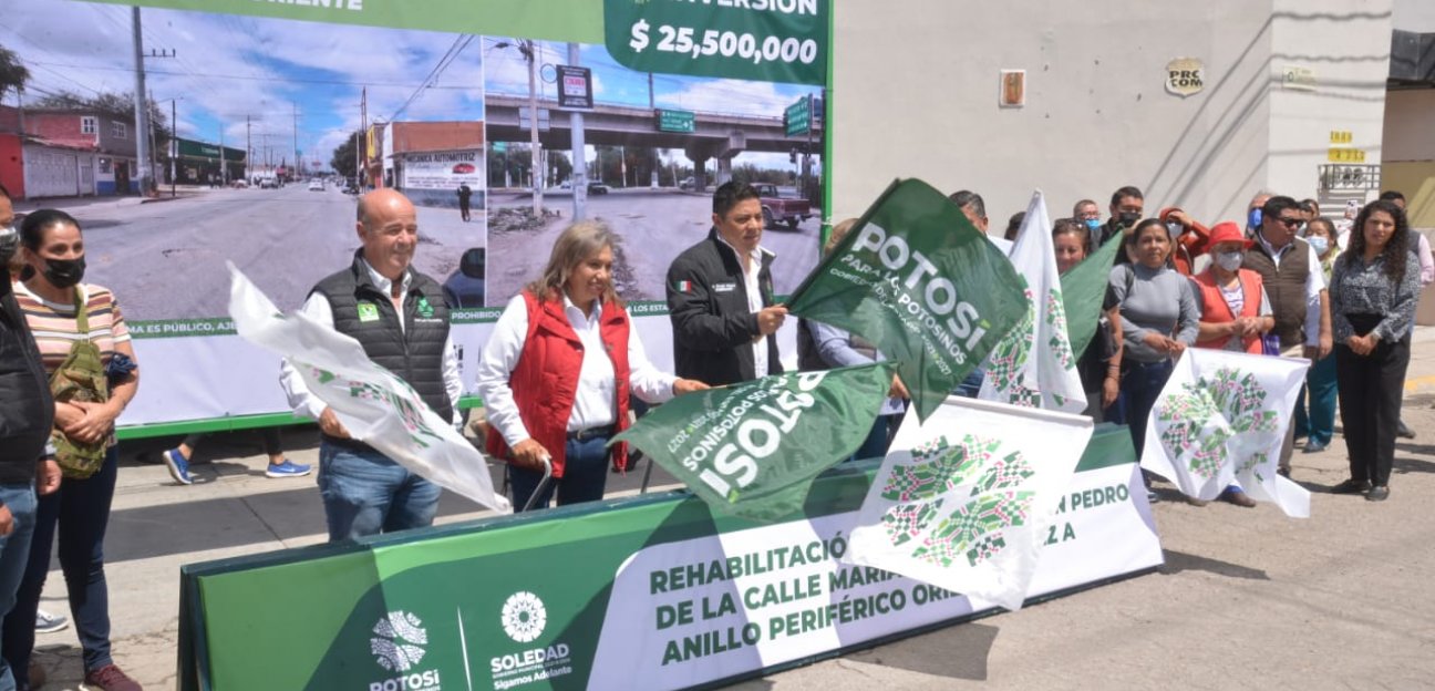 Alcaldesa de Soledad da arranque a las obras de rehabilitación de avenida San Pedro