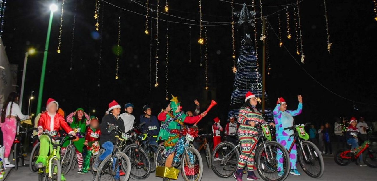 Con gran éxito se realizó la rodada navideña en Soledad de Graciano Sánchez