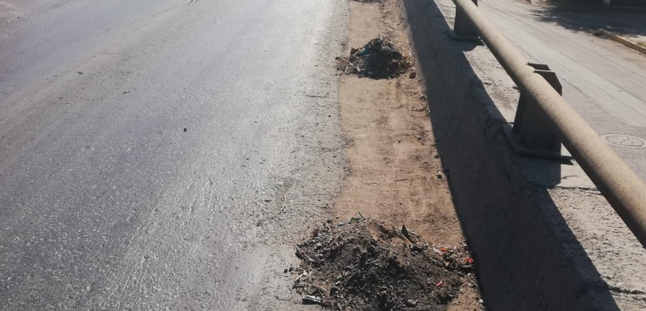 Personal de Servicios Municipales de Soledad realiza labores de limpieza en el Circuito Potosí