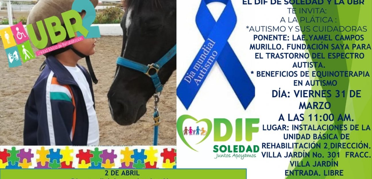 DIF de Soledad invita a la conferencia Autismo y sus Cuidadoras