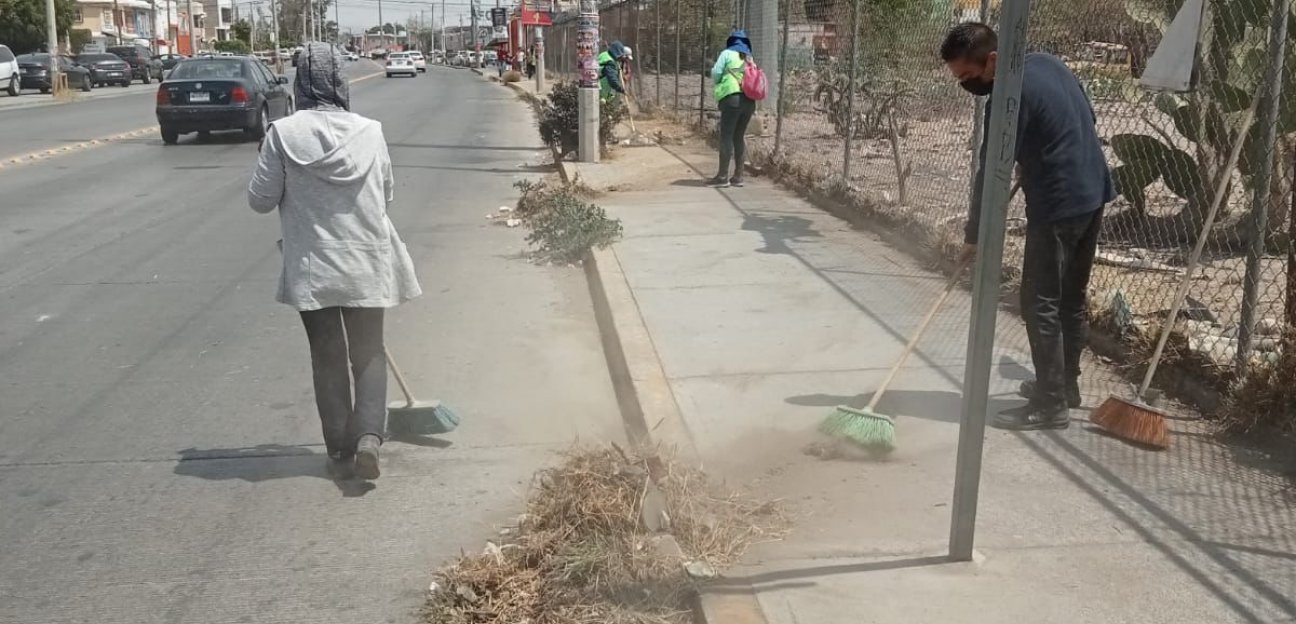 Servicios Municipales de Soledad continúa con las labores de mantenimiento en las principales avenidas del municipio