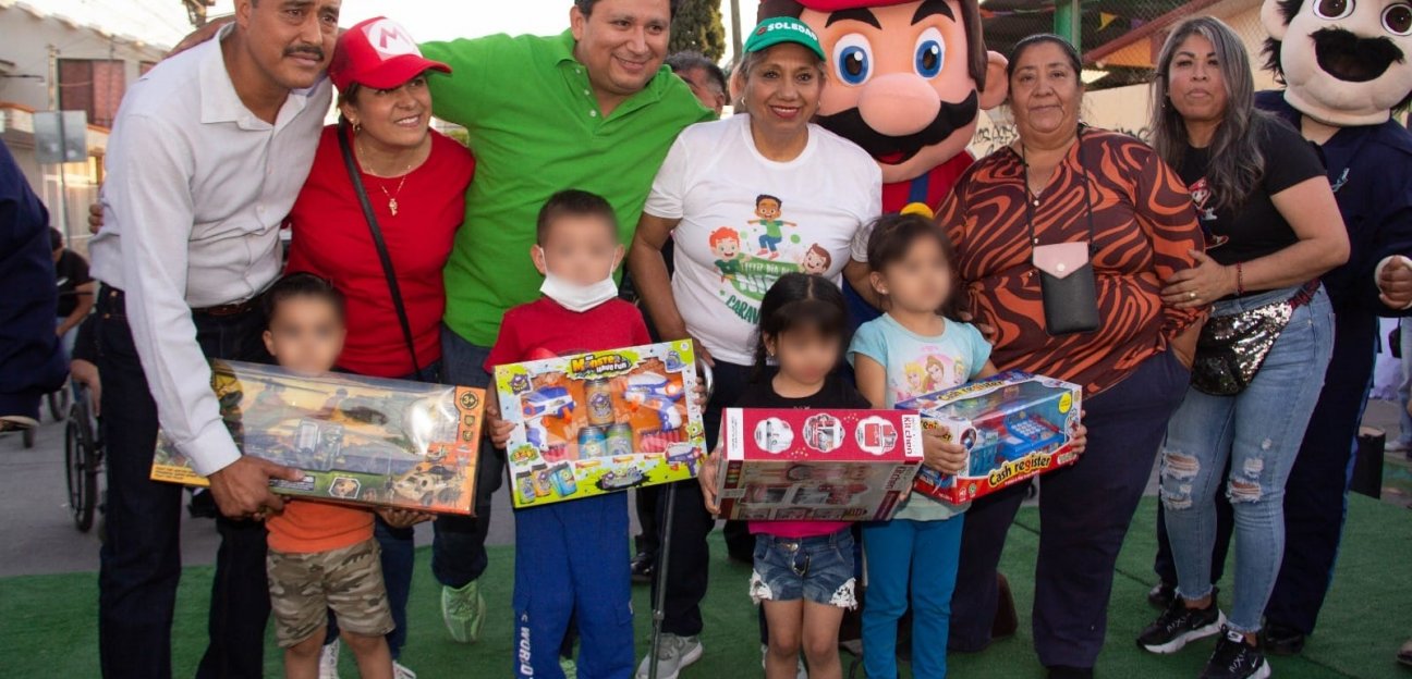 Alcaldesa de Soledad de Graciano Sánchez festeja por tercer día consecutivo a las niñas y niños del municipio
