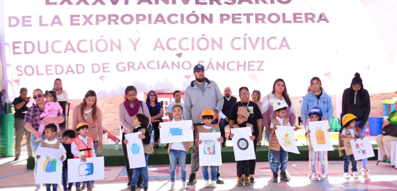 Autoridades soledenses conmemoran el 86 aniversario de la Expropiación Petrolera