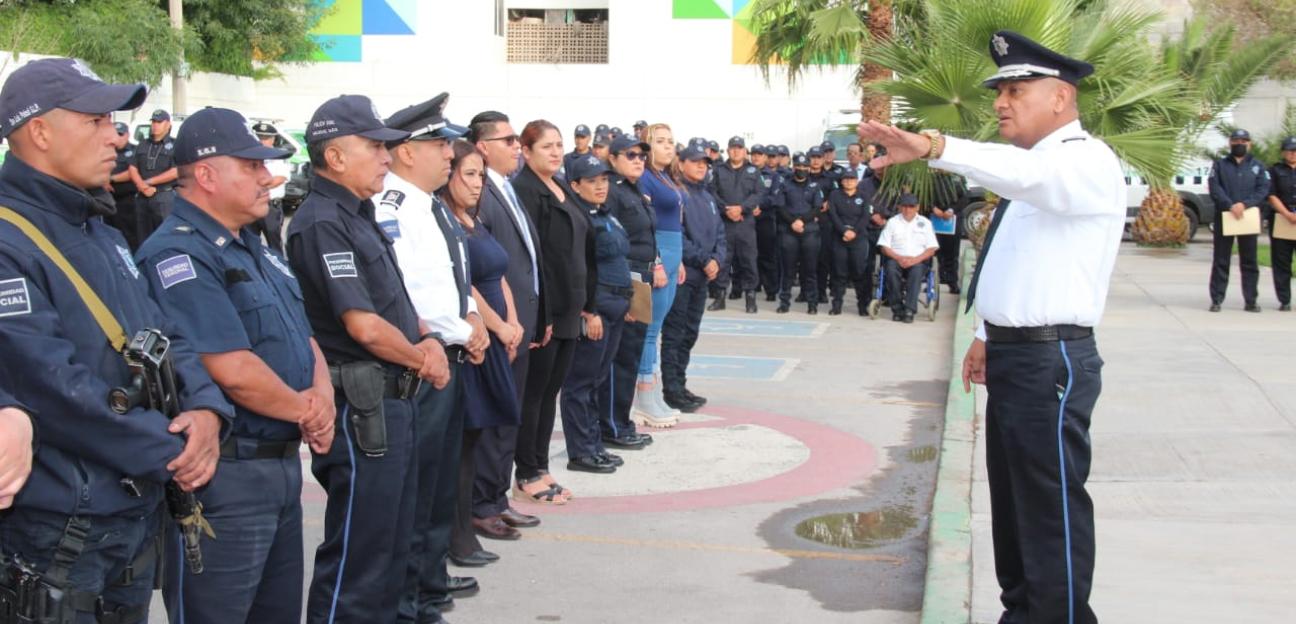 Seguridad Pública de Soledad realizó Pase de Revista en la Comandancia Central 
