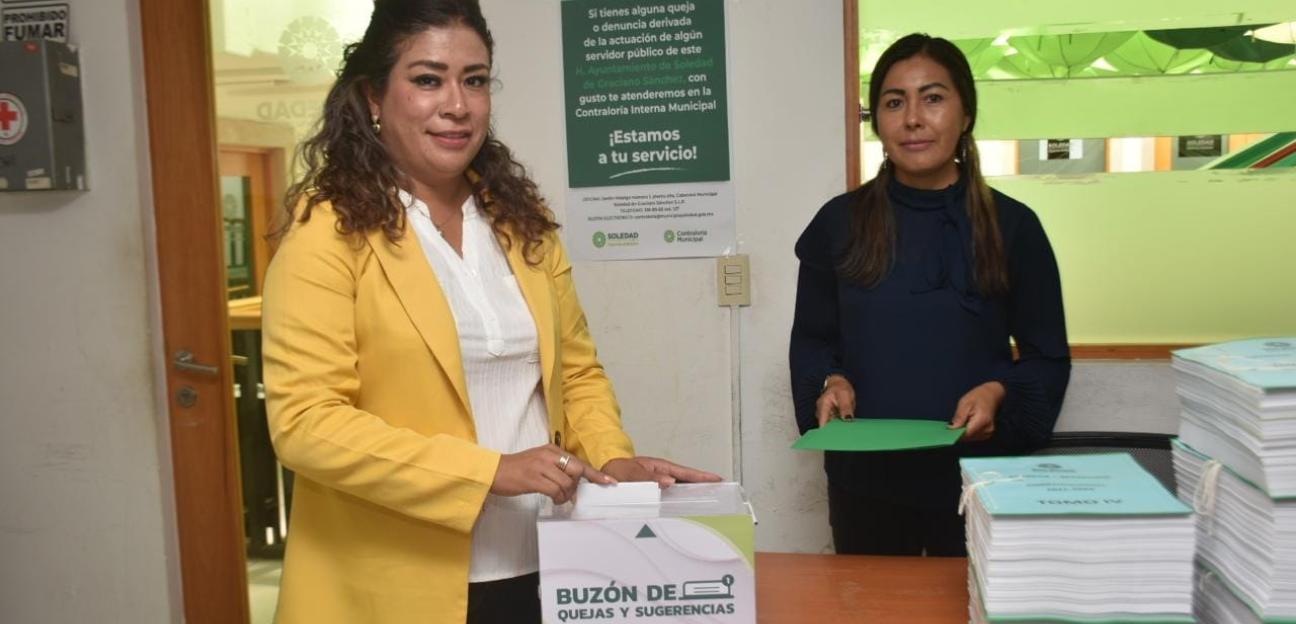 Ayuntamiento de Soledad vigila servicios eficientes mediante instalación de buzones de atención ciudadana