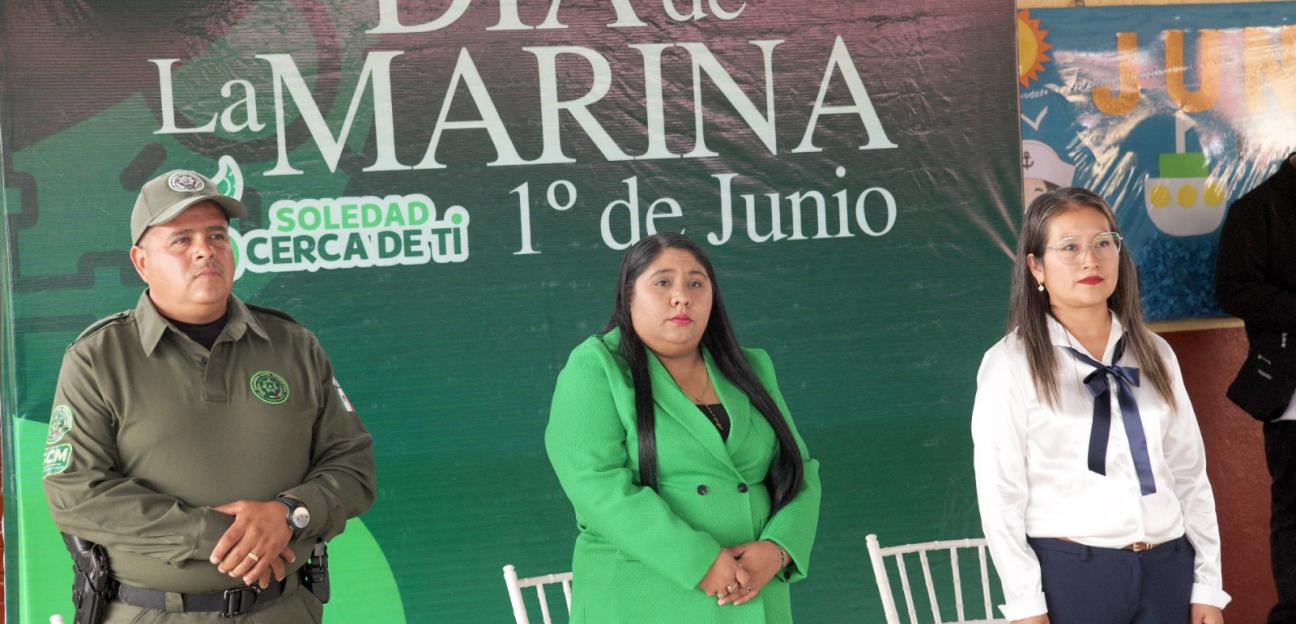 Gobierno Municipal de Soledad participa en acto cívico por el Día de la Marina