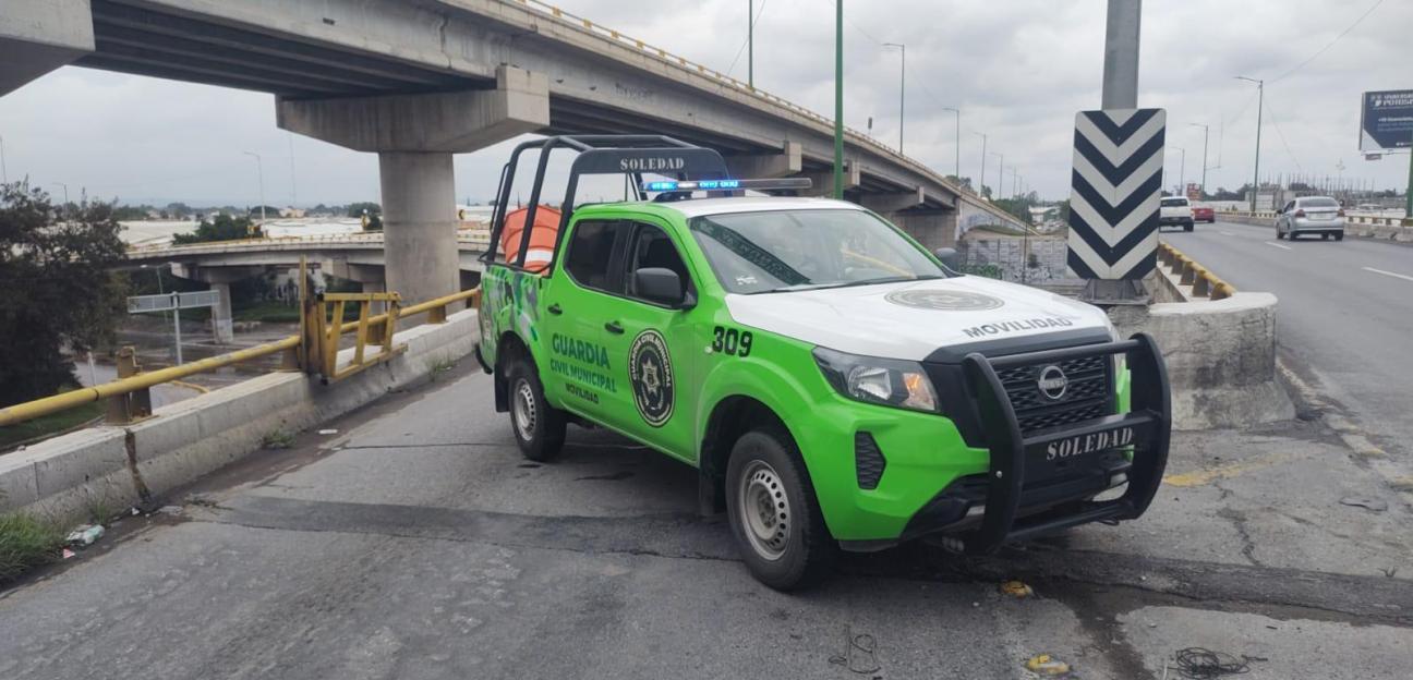 Seguridad Vial de Soledad reitera a automovilistas cierre de accesos al Río Santiago