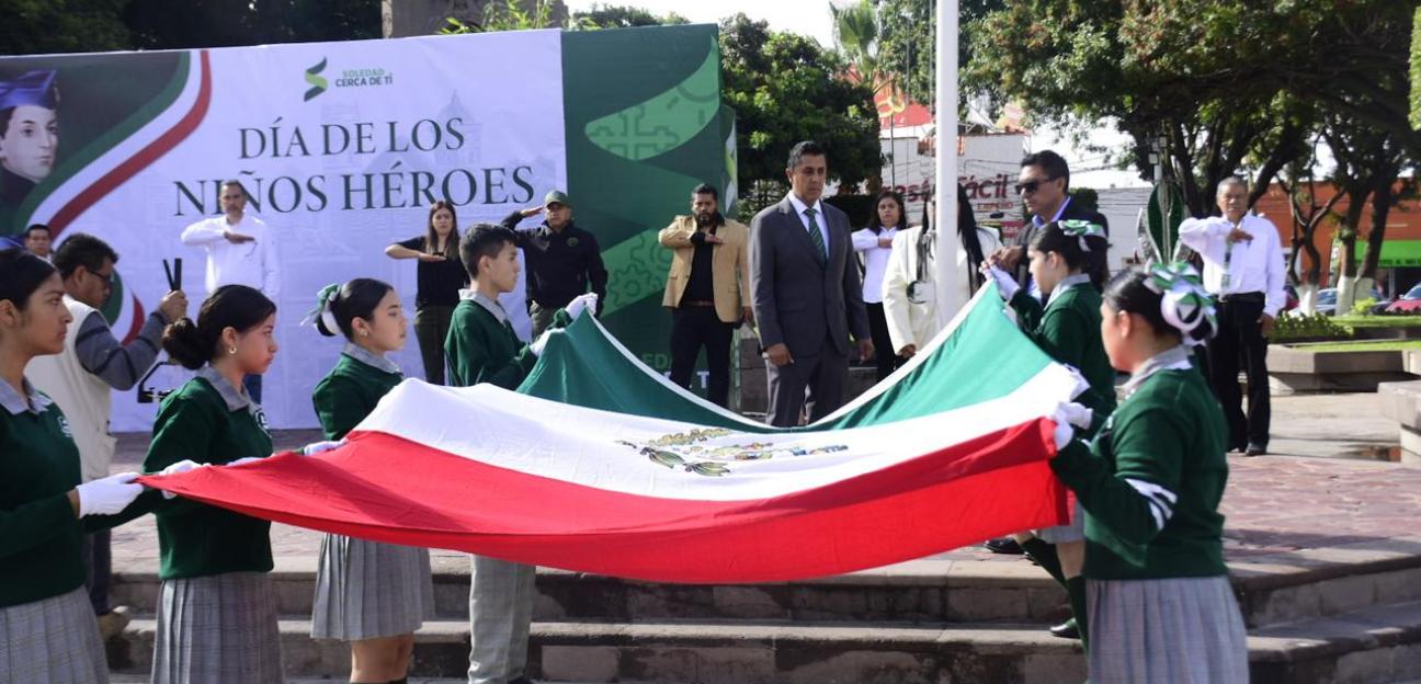 Soledad de Graciano Sánchez conmemora 178 años de la gesta heroica en Chapultepec