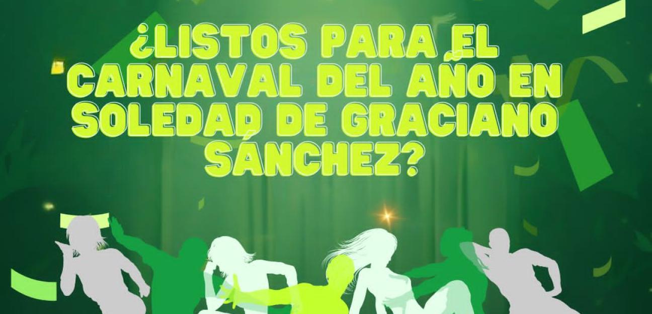 La casita de Bad Bunny, homenaje a Juan Gabriel, Dj y más, ¡Te esperamos este domingo en el Carnaval de Soledad 2026!