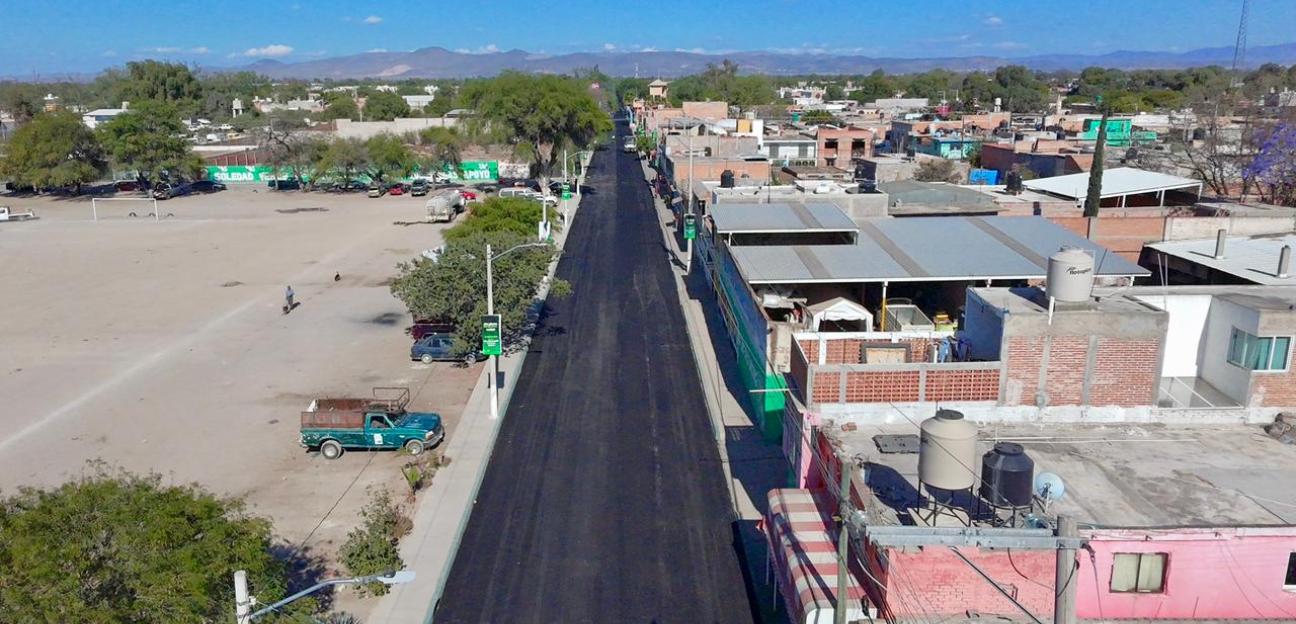 Pavimentación de calle Melchor Ocampo en Soledad, terminada en una semana