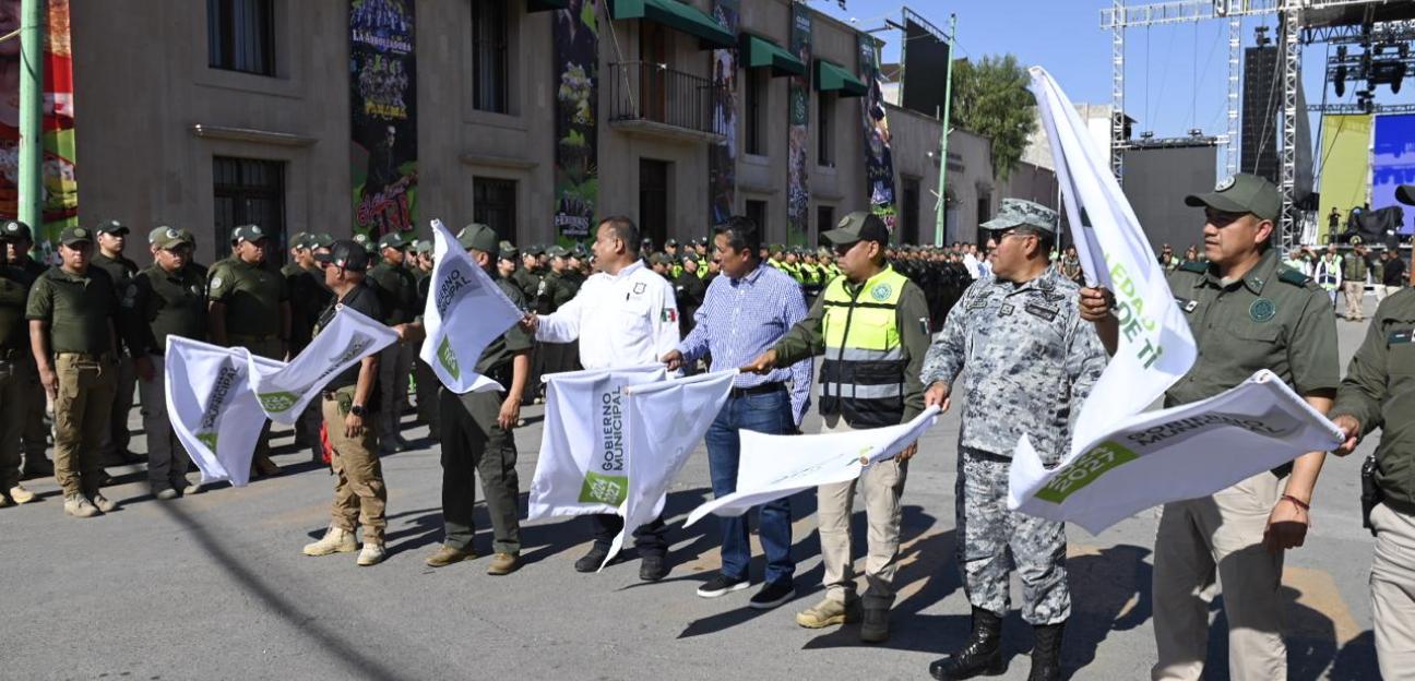 Realizan pase de revista que marca el inicio del operativo de seguridad para la FENAE 2026