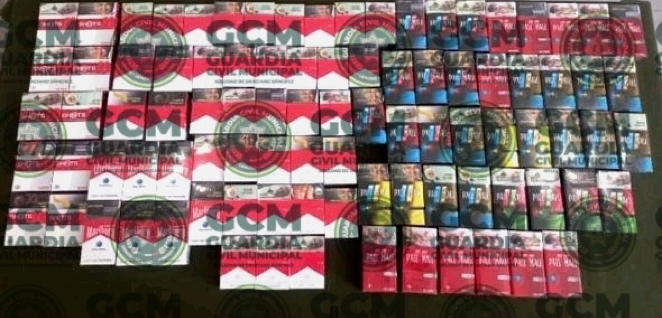 Guardia Civil de Soledad detiene a pareja con alto antecedente delictivo; se les aseguró 50 cajetillas de cigarros