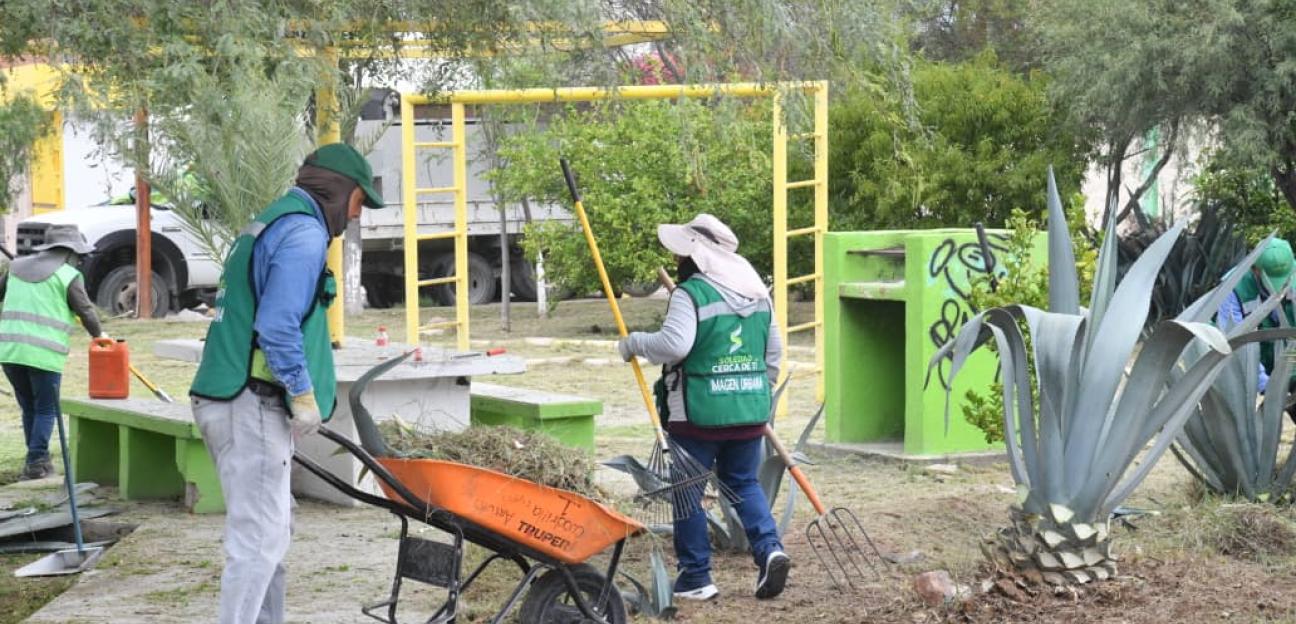 Ayuntamiento de Soledad renueva espacios públicos para la convivencia social